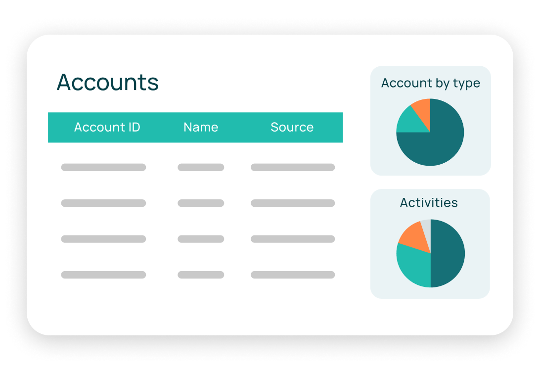 Customer accounts illustrated image