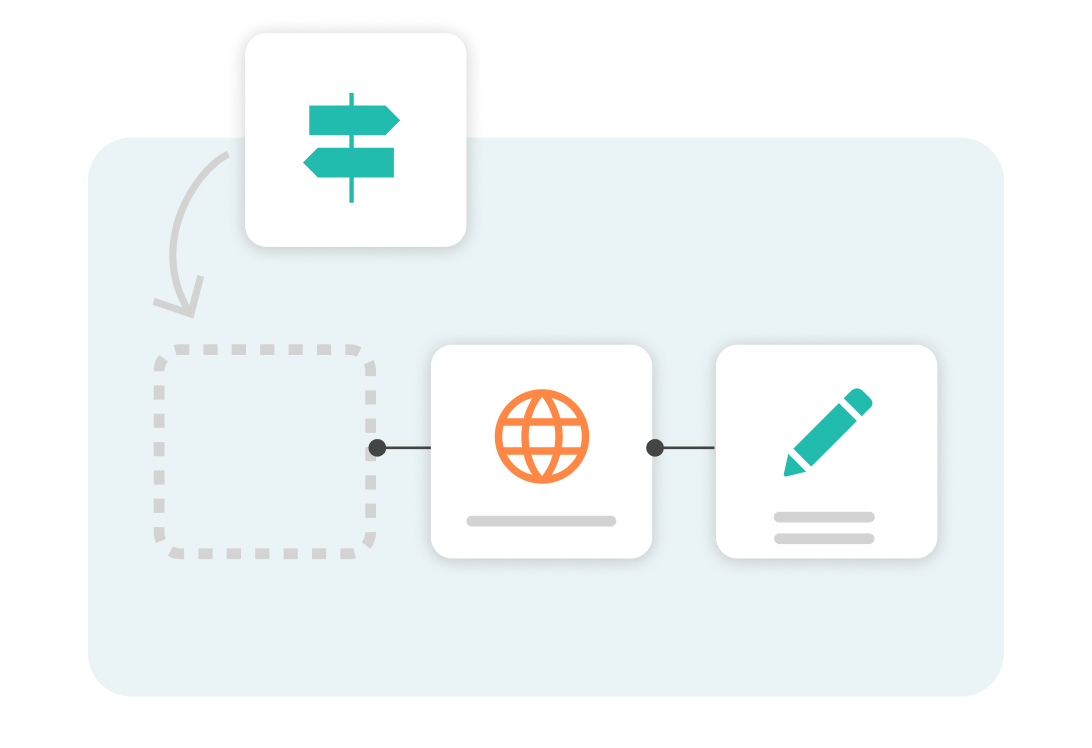 Illustrated image of a basic workflow